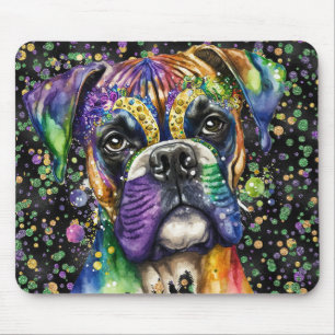 MOUSEPAD COR DE ÁGUA CUTA MARDI GRAS AMERICAN BULLDOG