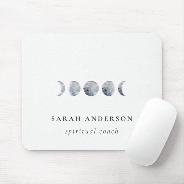 Mousepad Cor de Água da Lua Celestial Lunar de Cinza Simple (Com mouse)
