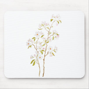 Mousepad cor de água elegante de cereja branca