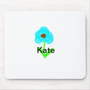 Mousepad Cor de água verde azul adicione seu nome texto per