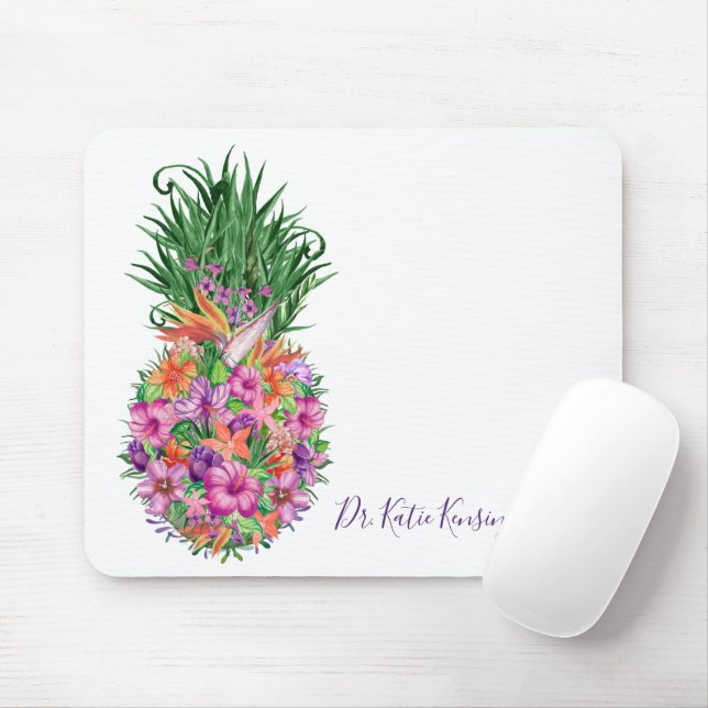 Mousepad Cor de Aquarela Tropical Personalizada (Com mouse)