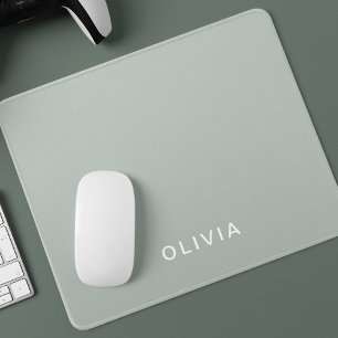 Mousepad Cor de Cinza Verde Personalizada