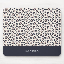 Mousepad Cor-de-rosa com impressão leopardo