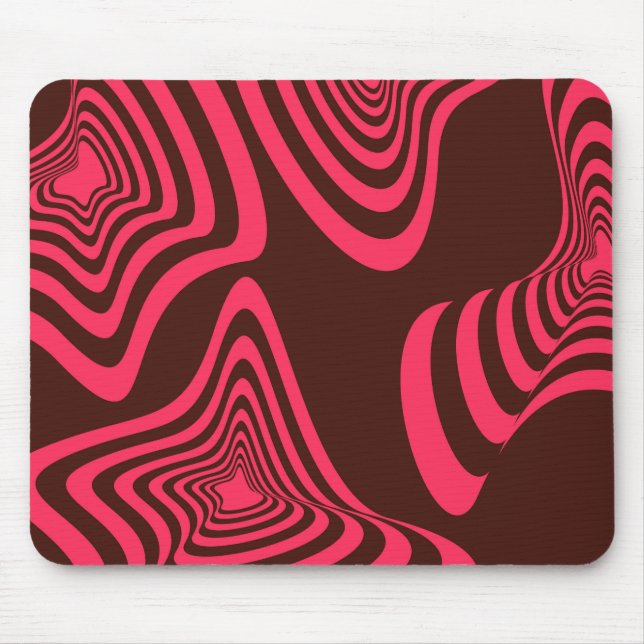 Mousepad Cor-de-rosa, óptica, tenda, forma geométrica abstr (Frente)