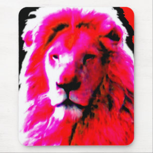 Mousepad cor-de-rosa principal do leão