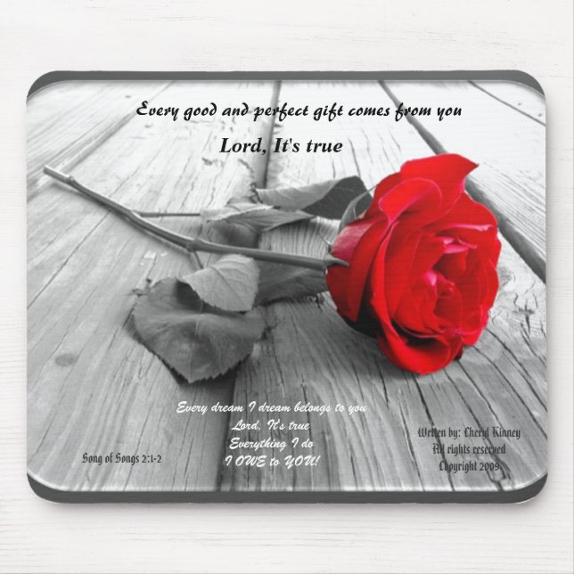 Mousepad cor-de-rosa quadro (Frente)