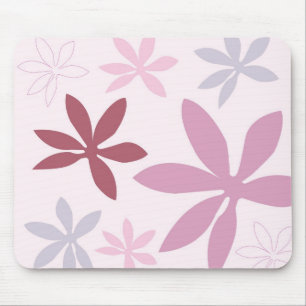 Mousepad Cor-de-rosa, roxo & pétalas da flor de Borgonha