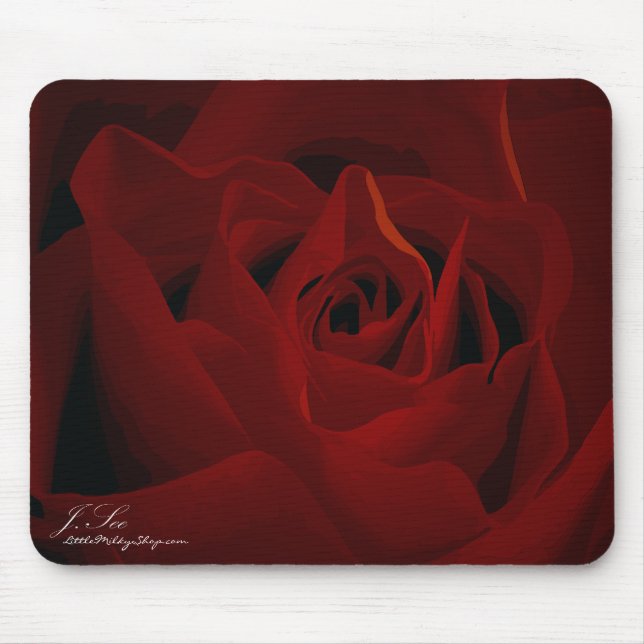 Mousepad cor-de-rosa vermelho escuro (Frente)