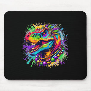 Mousepad Cor do Carnaval do Dinossauro T Rex Mardi Gras Lou