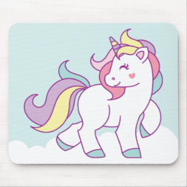 Mousepad Cor do Pastel de Unicórnio Magnético Cute Personal
