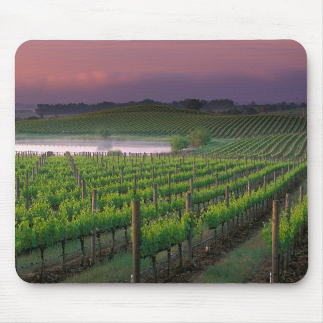 Mousepad Cor do sol no nevoeiro distante atrás (Frente)