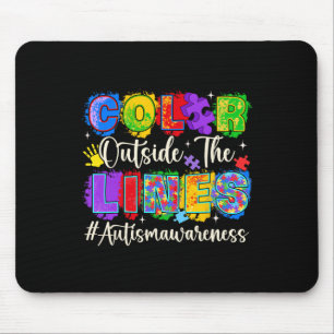 Mousepad Cor Fora Das Linhas Autismo Sensibilização