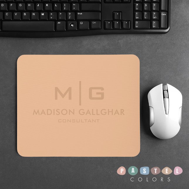 Mousepad Cor Laranja Amarela Escura, Pasta Leve Sólida (Solid Soft Light Pastel Dark Yellow Orange Color Mouse Pad
)