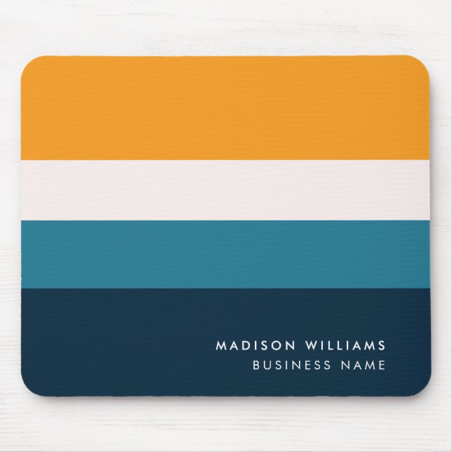 Mousepad Cor Personalizada Bloco Horizontal Listra Monogram (Frente)