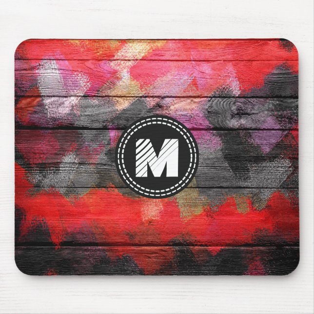 Mousepad Cor Pintada Parede Madeira 8 (Frente)