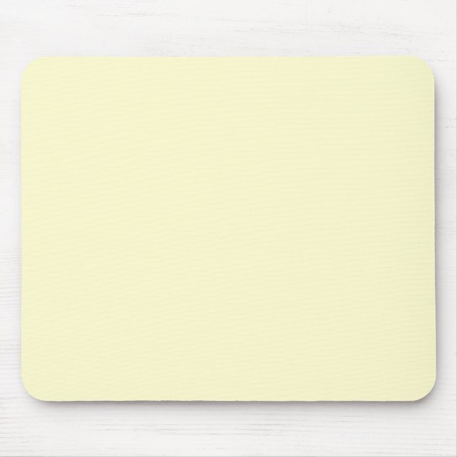 Mousepad Cor Sólido Amarelo-Manteiga | Elegante Clássico (Frente)