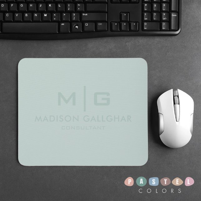 Mousepad Cor Verde do Sage do Pastel de Luz Sólida (Solid Soft Light Pastel Sage Moss Green Color Mouse Pad
)