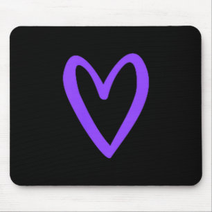 Mousepad Coração Amor Retro Vintage Pequeno Coração Roxo Va