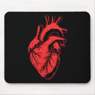 Mousepad Coração Anatômico de São Valentim Vermelho Cardiol