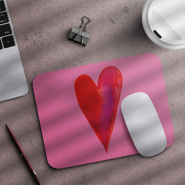 Mousepad Coração aquosa minimalista