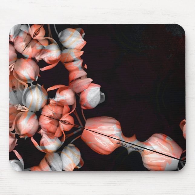 Mousepad "Coração branco em preto do sol" (Frente)