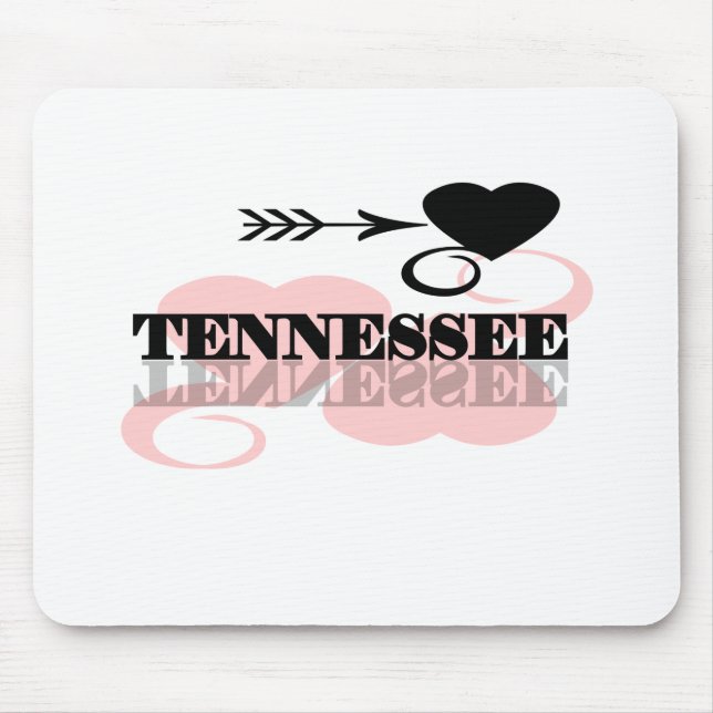 Mousepad Coração cor-de-rosa Tennessee (Frente)