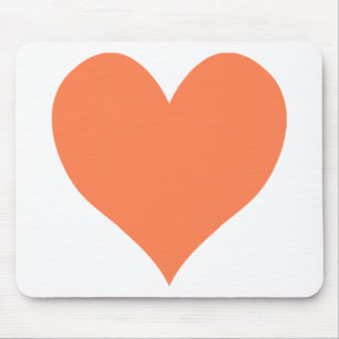 Mousepad Coração coral bonito