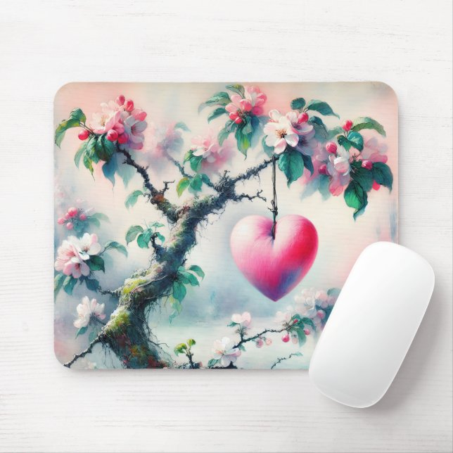 Mousepad Coração da Árvore Crabapple (Com mouse)