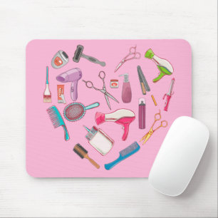 Mousepad Coração da Ferramenta Hairdresser Hairstylist