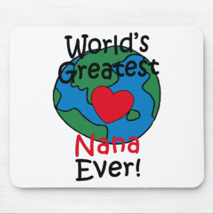 Mousepad Coração da Nana do mundo o grande