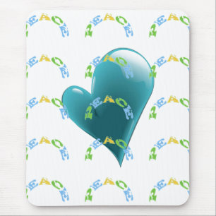 Mousepad coração da paz
