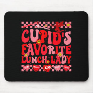 Mousepad Coração da senhora do almoço favorita do Cupido fe
