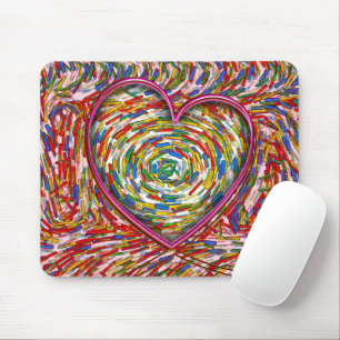 Mousepad Coração das borbulhas de abstrato
