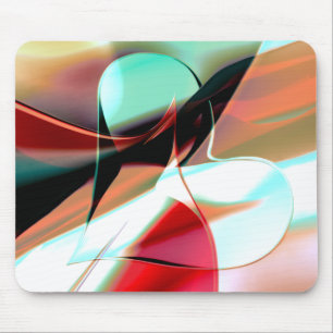 Mousepad coração das linhas cristalinas misturadas na curva