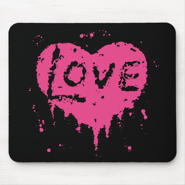 Mousepad Coração de amor | DIA DE OS NAMORADOS (Frente)