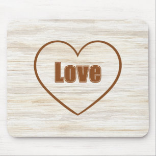 Mousepad Coração de Amor Marrom