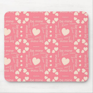 Mousepad Coração de Amor Rosa Seja Meu