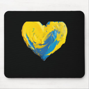 Mousepad Coração de Argila Ucrânia Azul e Amarelo 