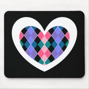 Mousepad coração de Argyle