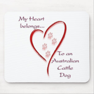 Mousepad Coração de Cão-de-Bovinos Australiano Pertence