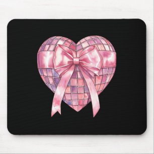 Mousepad Coração de Disco Coquete Rosa Valentim Girly