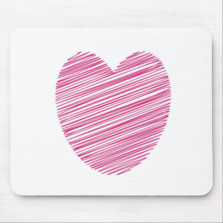 Mousepad Coração de Escrivação Rosa