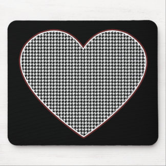 Mousepad Coração de Houndstooth (Tuscaloosa, Alabama)