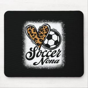 Mousepad Coração de leopardo Nona de futebol fofo