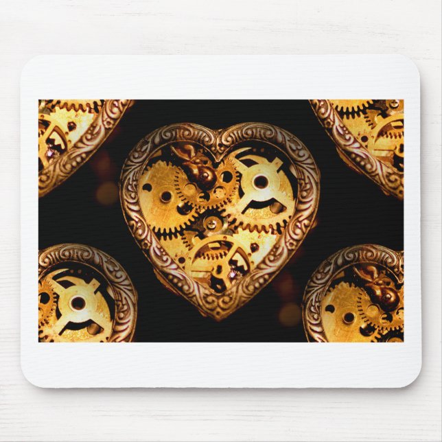 Mousepad coração de steampunk (Frente)