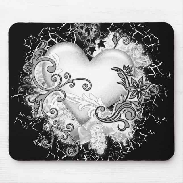 Mousepad Coração decorativo (Frente)