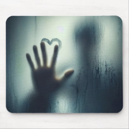 Mousepad Coração Desenhado À Mão Em Vidro Molhado