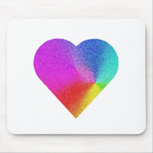 Mousepad Coração do arco-íris