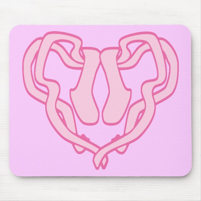 Mousepad Coração do balé Slipper (Frente)