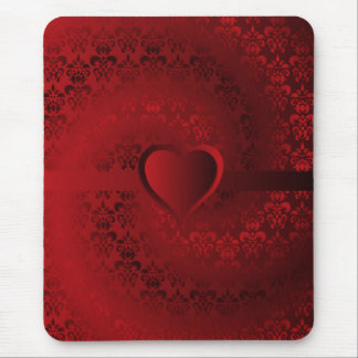 Mousepad Coração do damasco vermelho